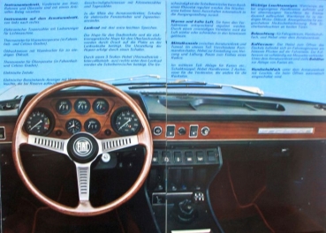 Fiat Dino Coupe Modelprogram 1968 Carbrochure (9932)